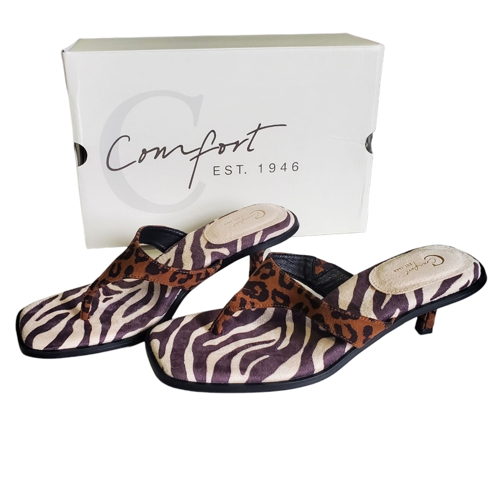 NWT Cato Women's Animal Print Dress Sandals Size 10